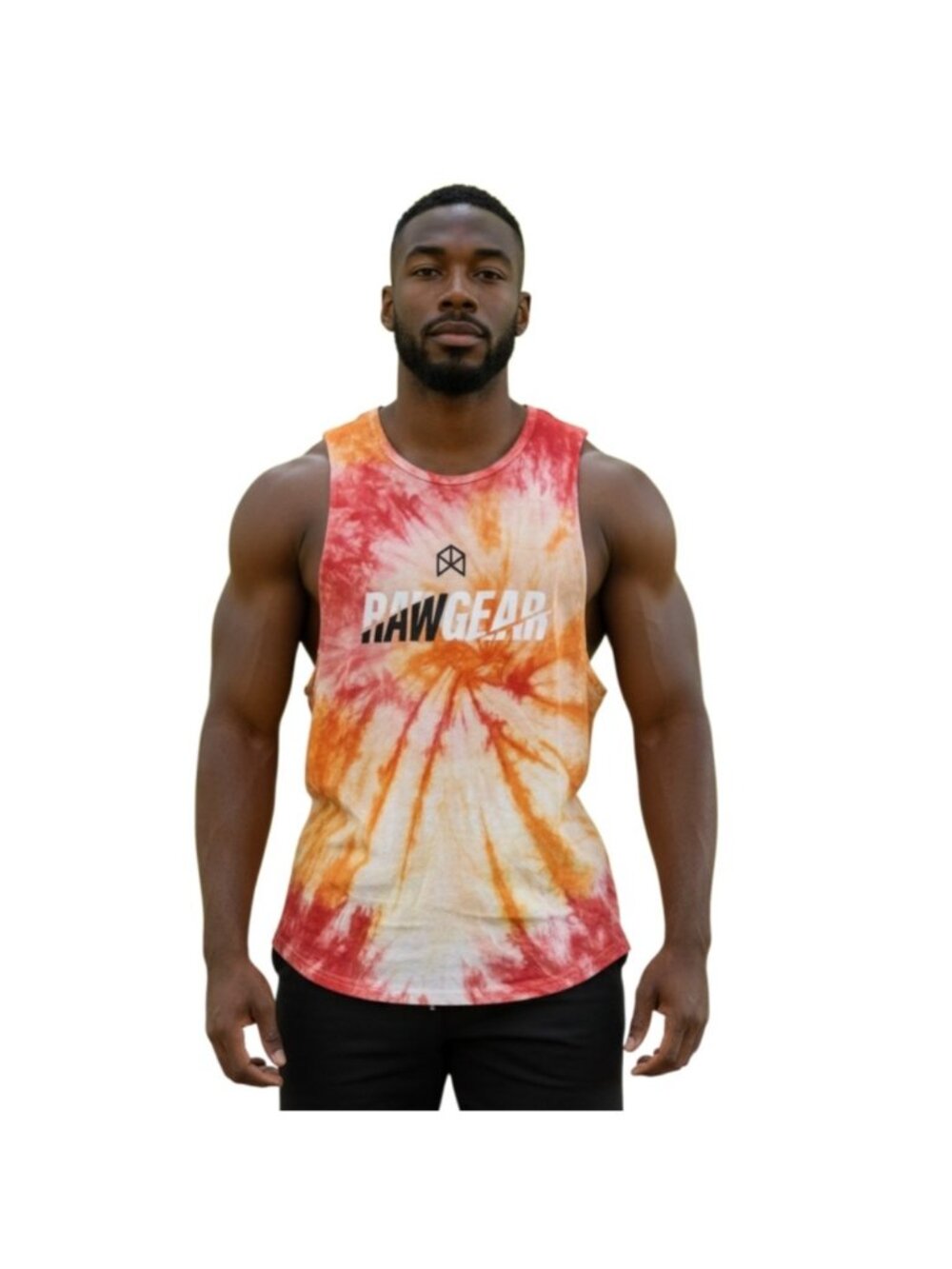 RAWGEAR Tie-Dye Tank Top~Size Medium~Orange/Yellow RG331 Bradley Martyn ~ L6 15